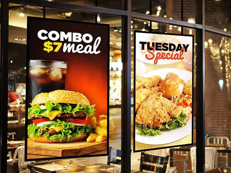 Multi-location restaurant digital signage managed by HD2Menus