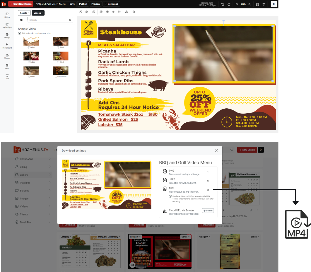 How to use video menu | HD2menus.tv