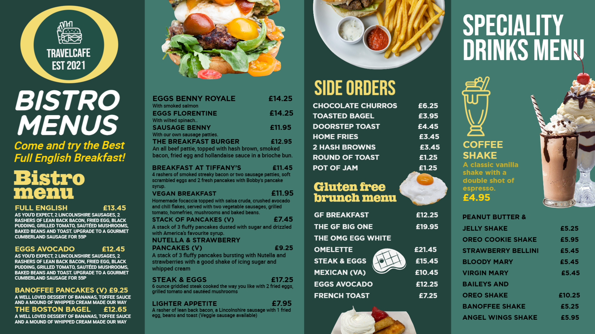 Bistro Breakfast Menu Template