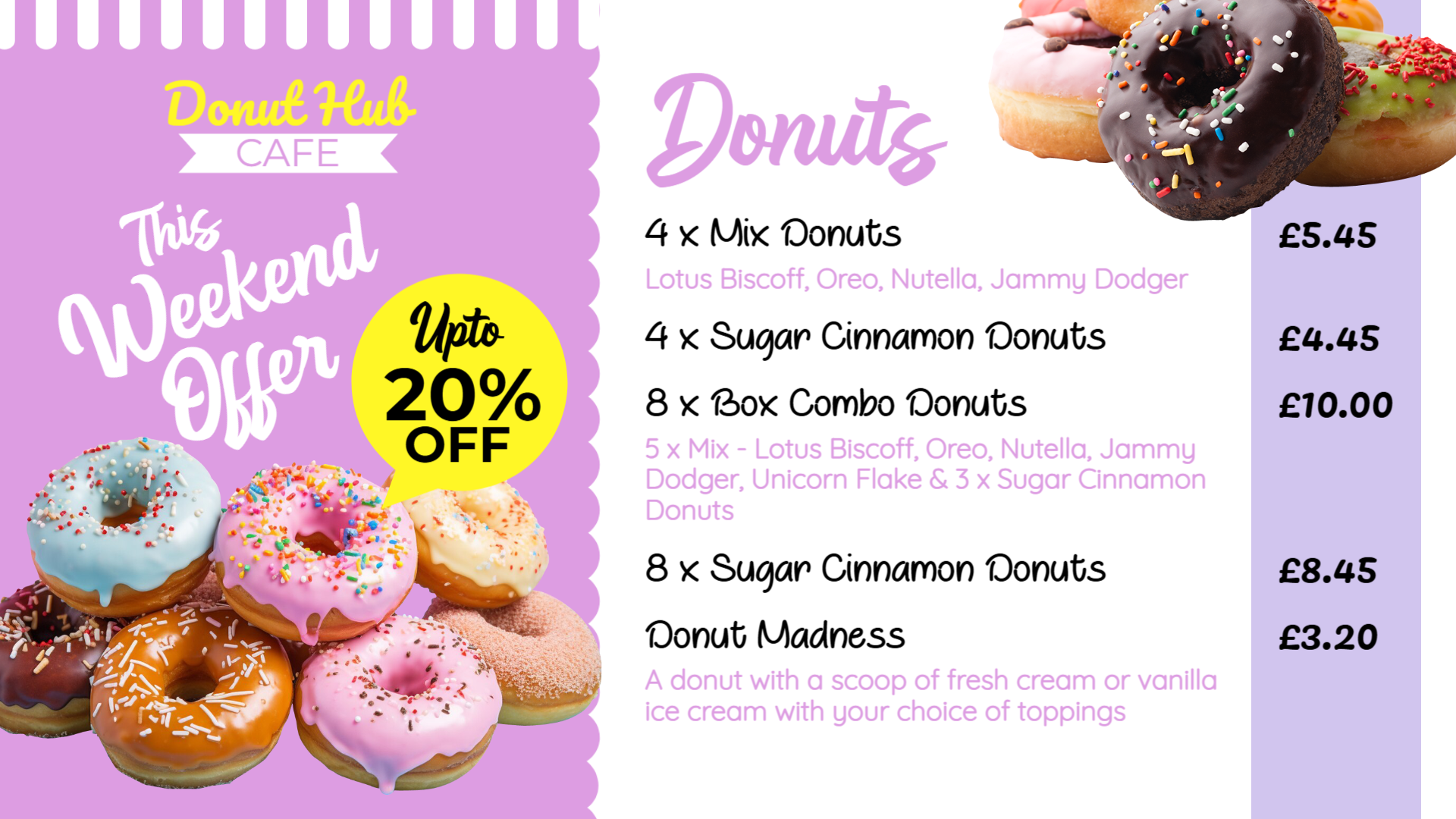 Donuts Signage Menu Template