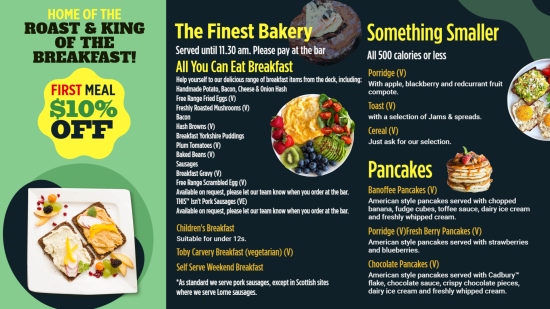 Stunning Bakery Digital Menu Template