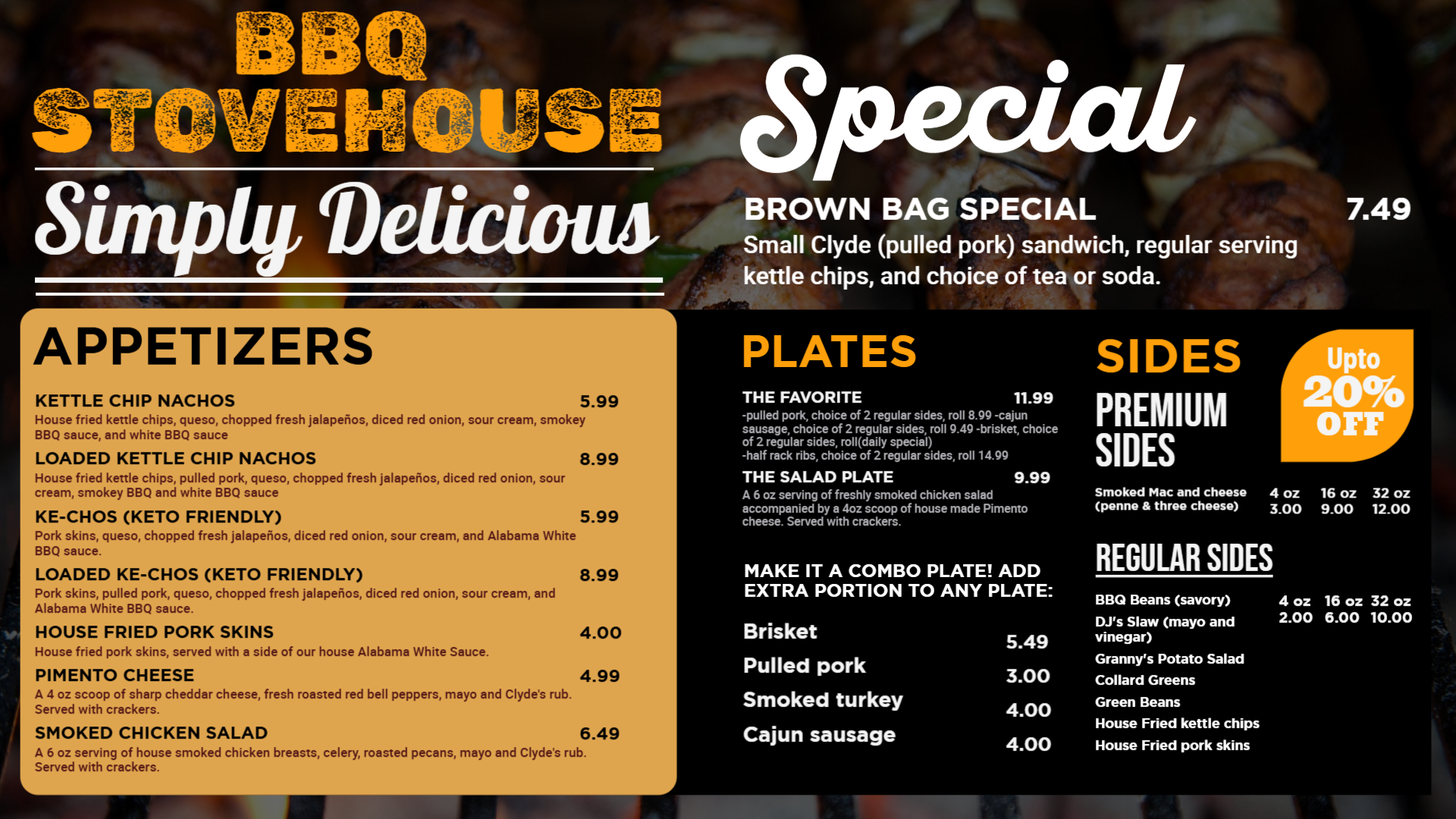 Delicious BBQ Digital Menu Template
