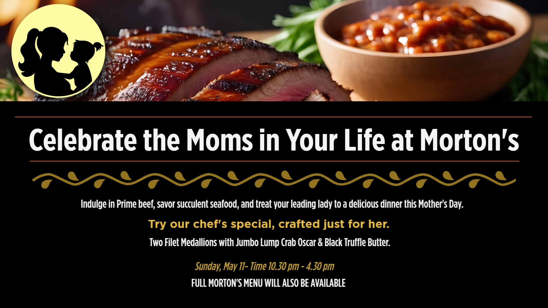 Celebrating Mother's Day Digital Menu Design