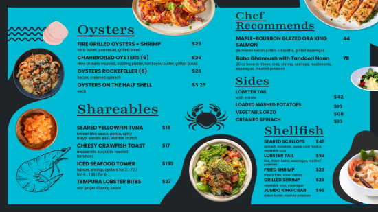 Seafood dinner Digital menu Template-1
