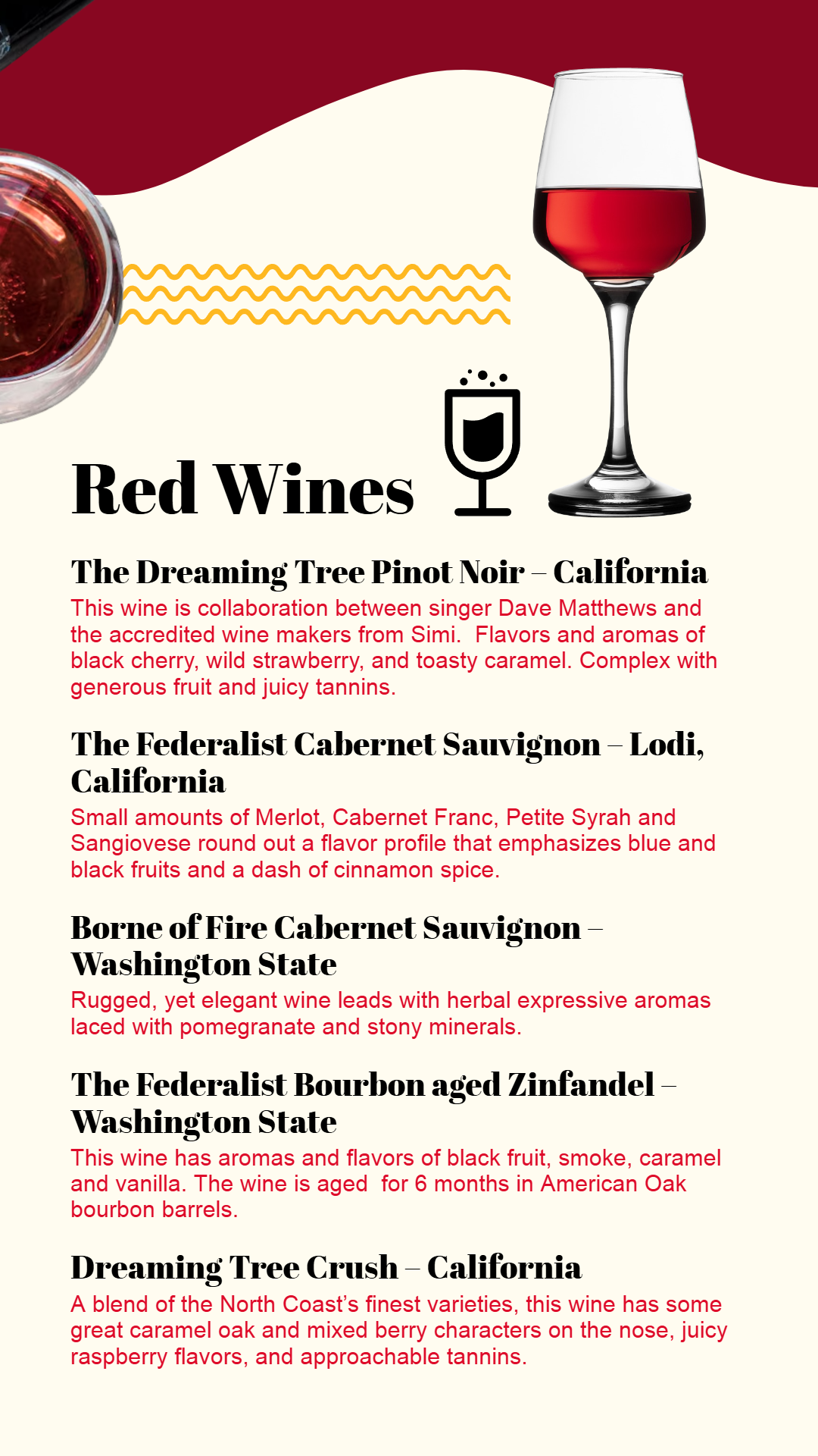 Wine Digital Menu