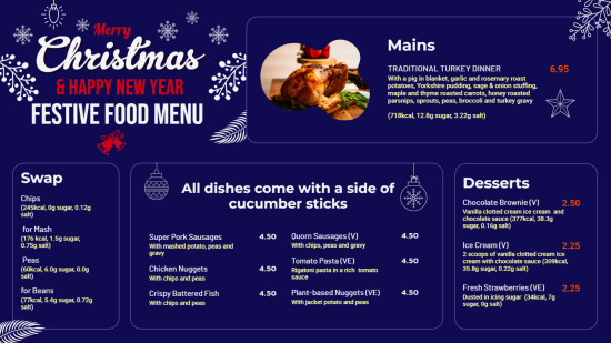 Christm'as digital' signage player display menu digital menu board